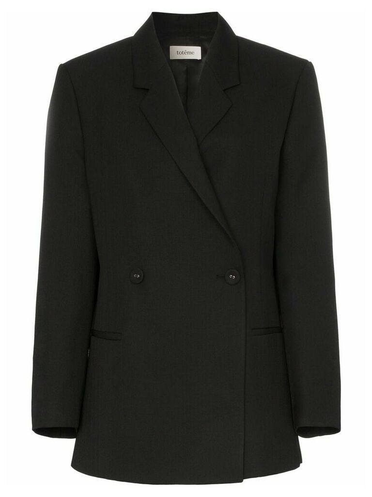 Totême Loreo double-breasted oversized blazer jacket - Black