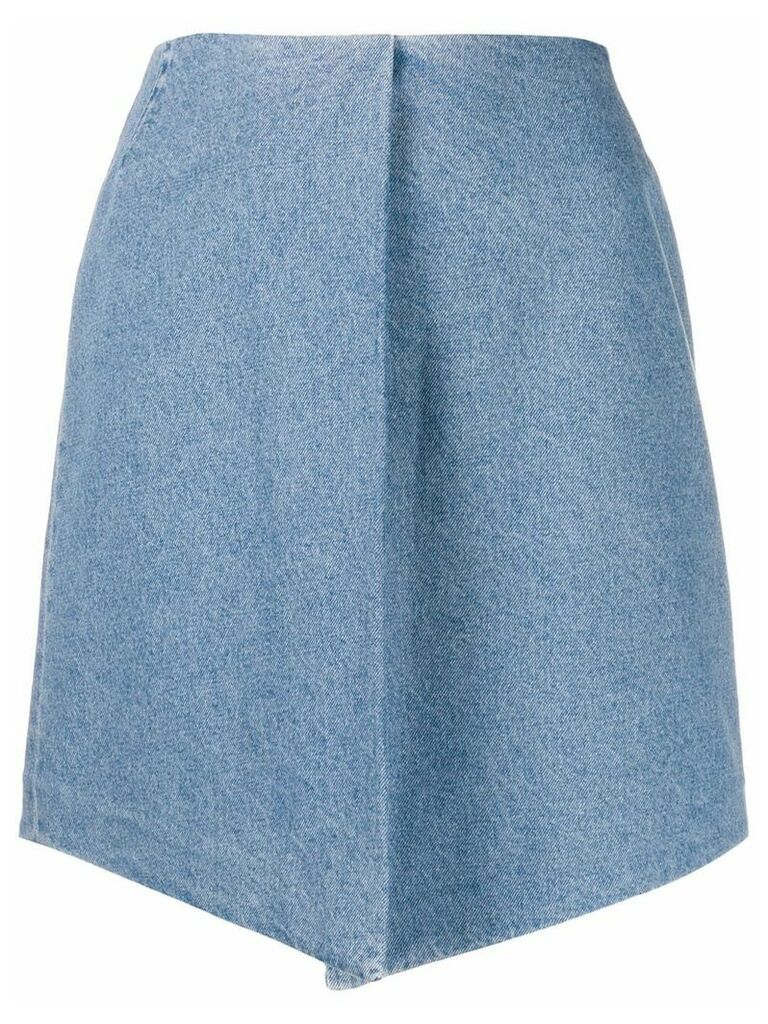 Christian Wijnants asymmetric denim skirt - Blue