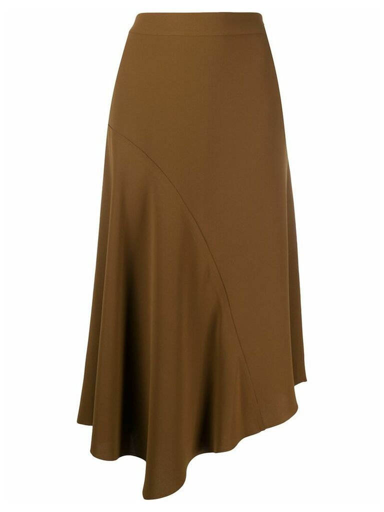 Vince asymmetrical high-waisted skirt - Brown