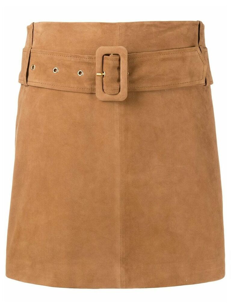 Arma belted A-line skirt - Brown