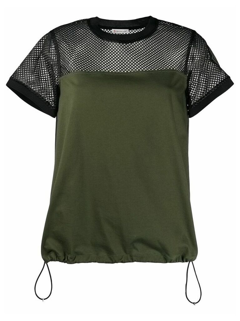 Moncler mesh panel T-shirt - Green