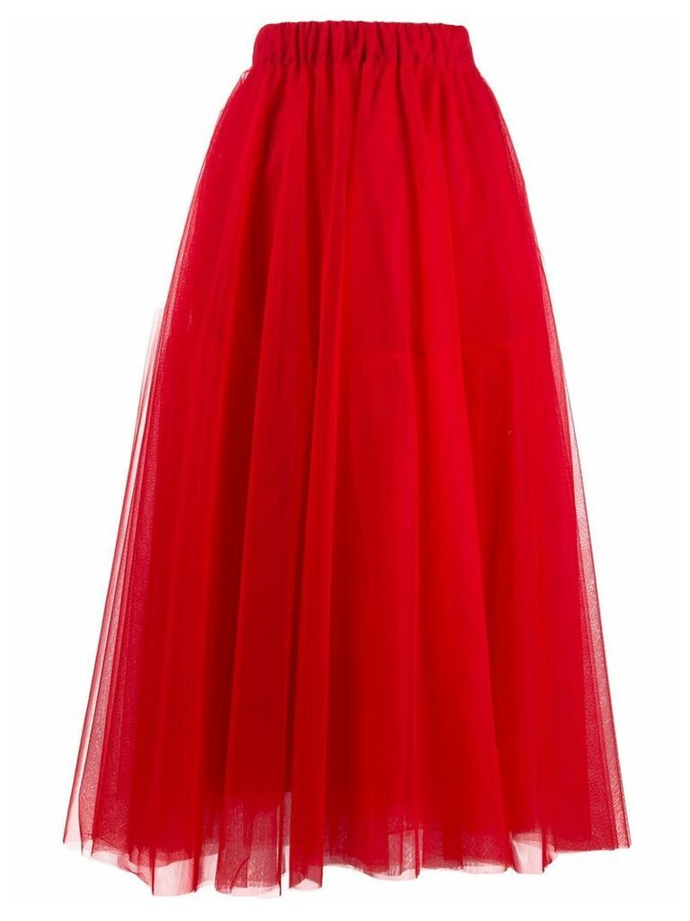 P.A.R.O.S.H. tulle full shape skirt - Red