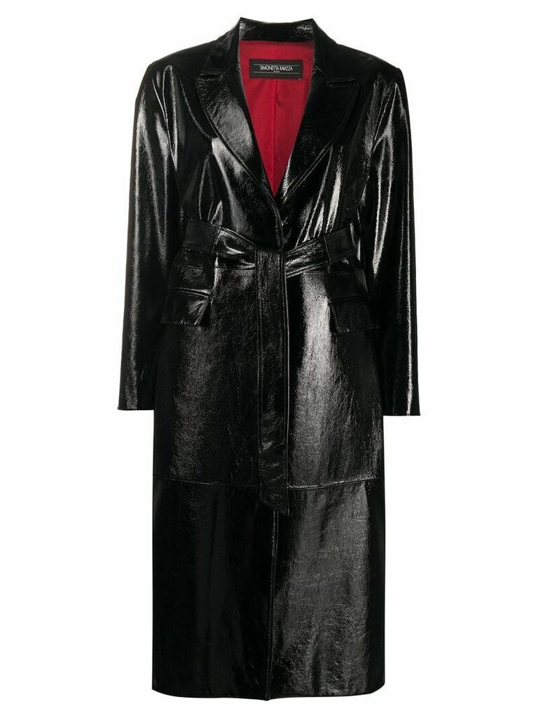 Simonetta Ravizza longline distressed coat - Black