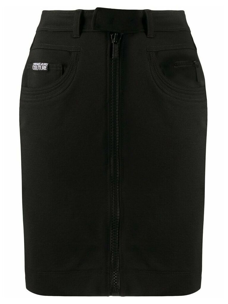 Versace Jeans Couture denim fitted skirt - Black