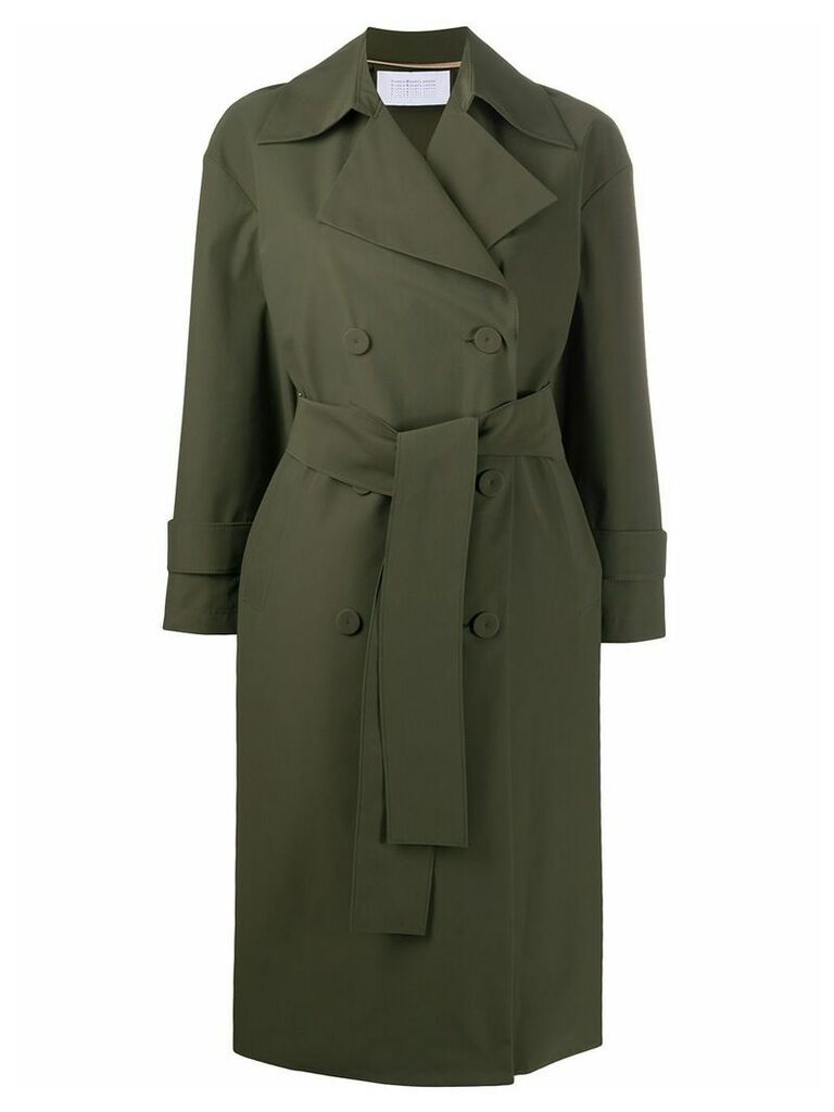 Harris Wharf London oversized double-breasted trench coat - Green