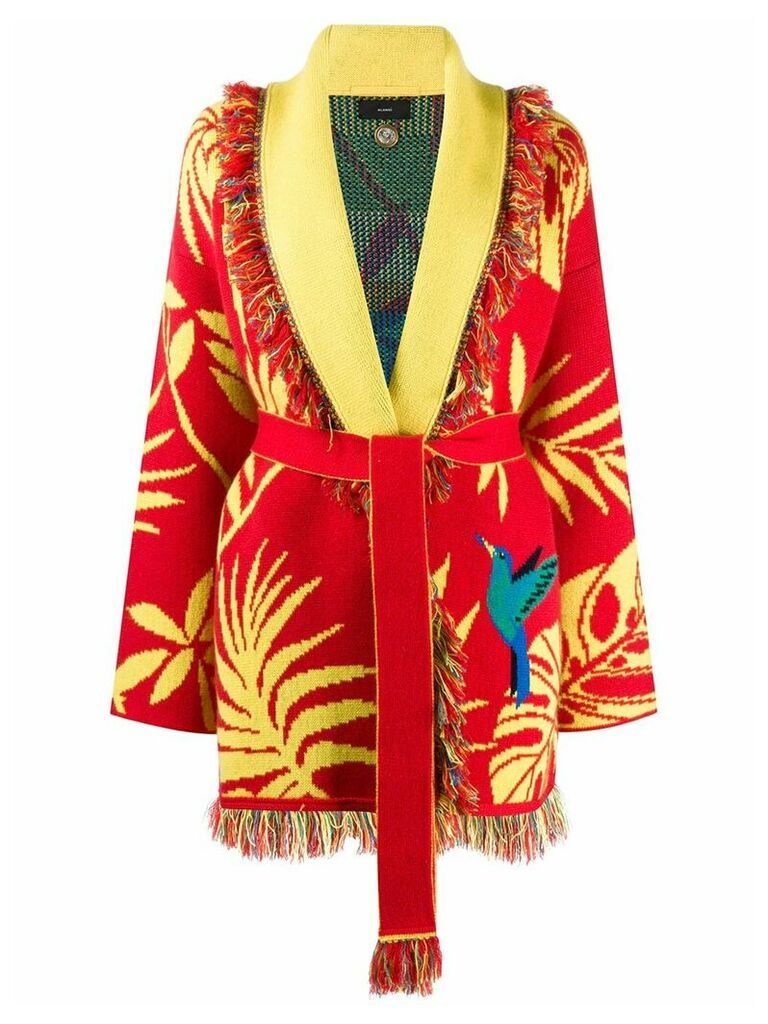 Alanui belted wrap cardigan - Red