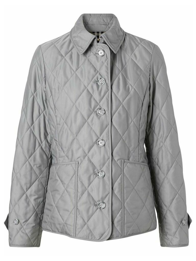 Burberry diamond quilted thermoregulated jacket - Grey
