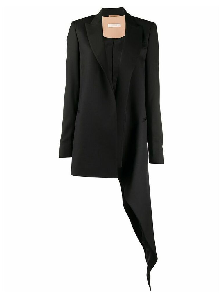 Ssheena long sleeve draped detail blazer - Black