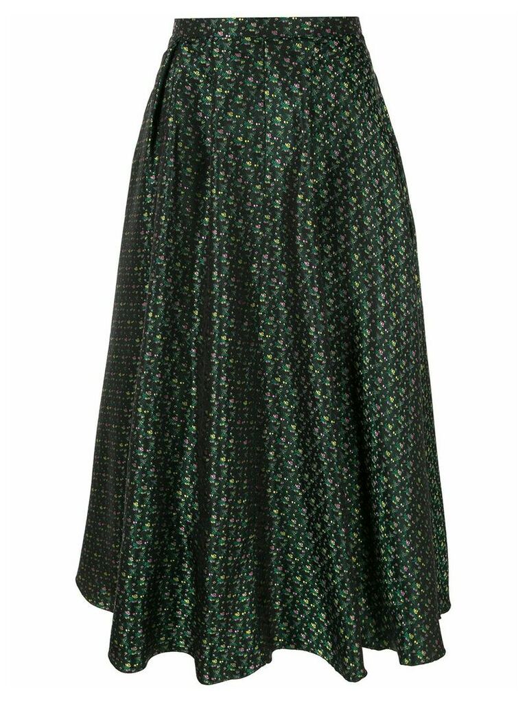 Rochas patterned midi skirt - Green