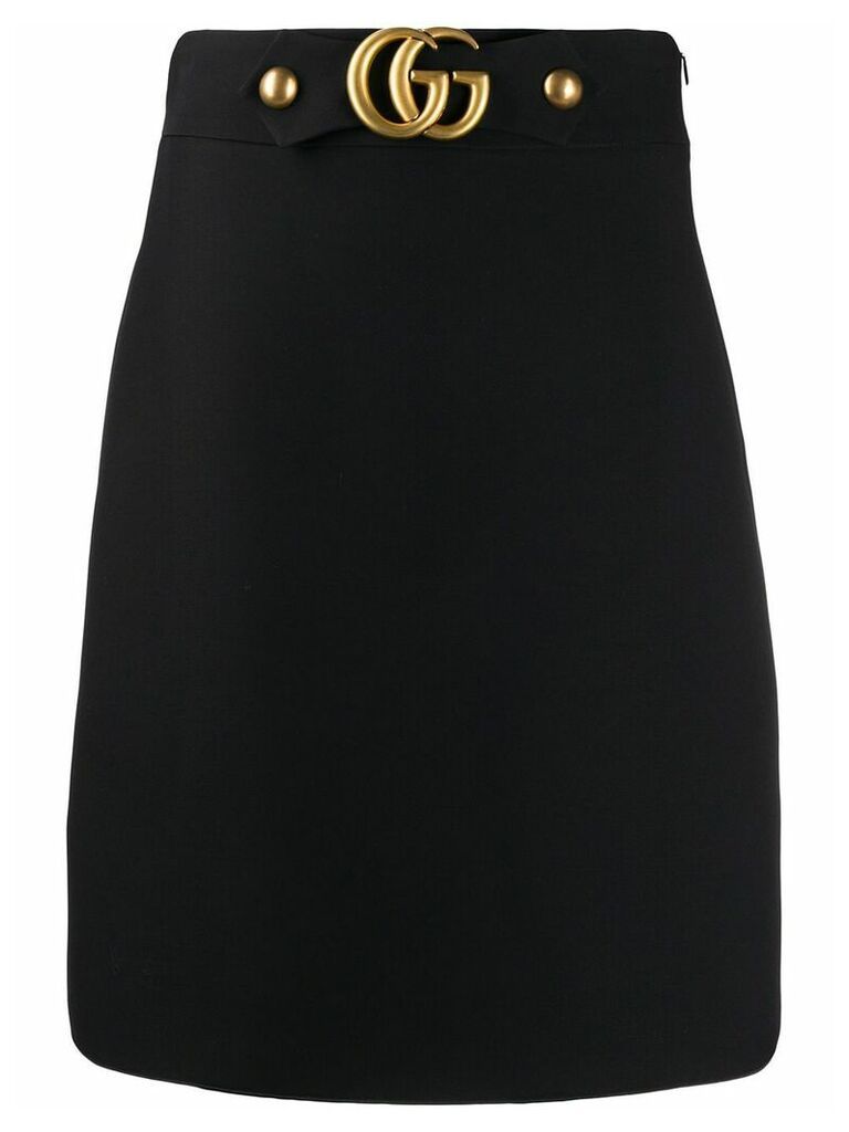 Gucci GG motif A-line skirt - Black