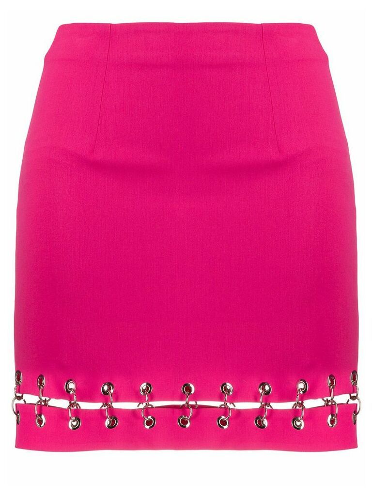 IRENEISGOOD ring-embellished split skirt - PINK