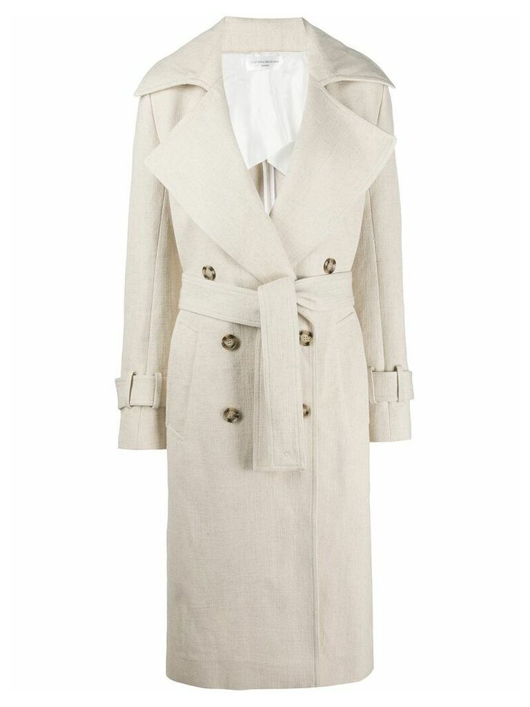 Victoria Beckham 70's double-breasted trench coat - NEUTRALS