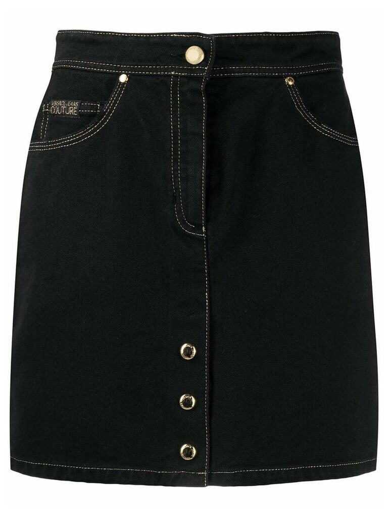 Versace Jeans Couture high rise denim skirt - Black