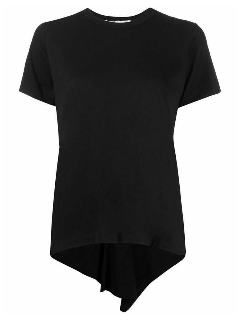 Comme Des Garçons curved hem round neck T-shirt - Black