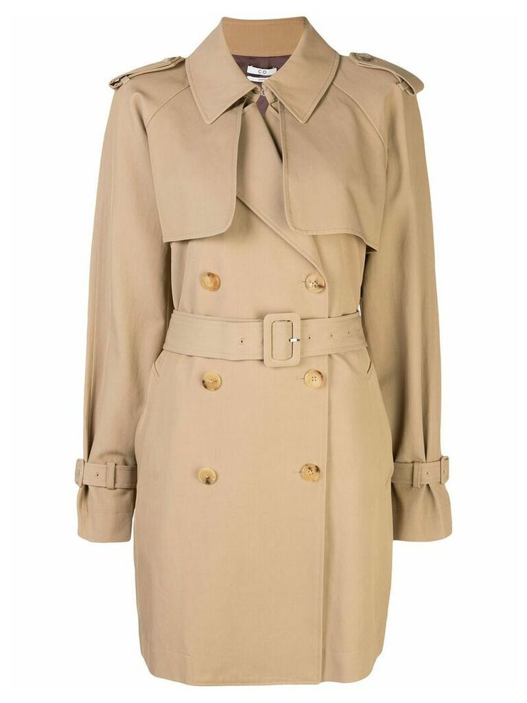 Co double-breasted trench coat - Neutrals