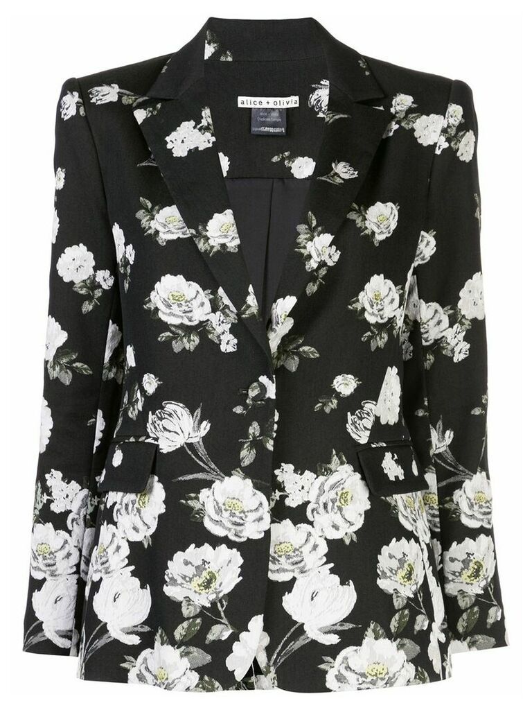 Alice+Olivia floral print blazer - Black