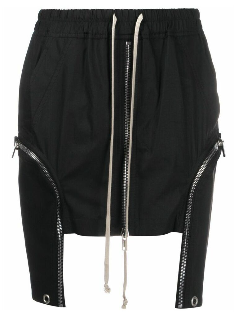 Rick Owens DRKSHDW drawstring asymmetric skirt - Black