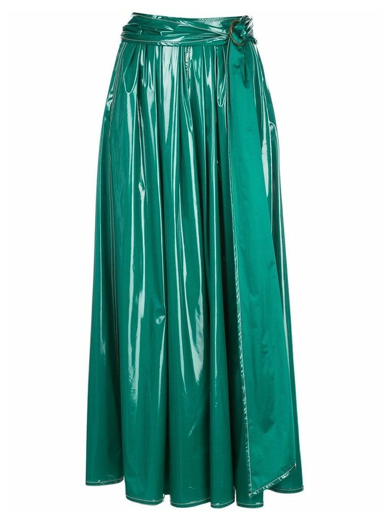 Sies Marjan belted long A-line skirt - Green