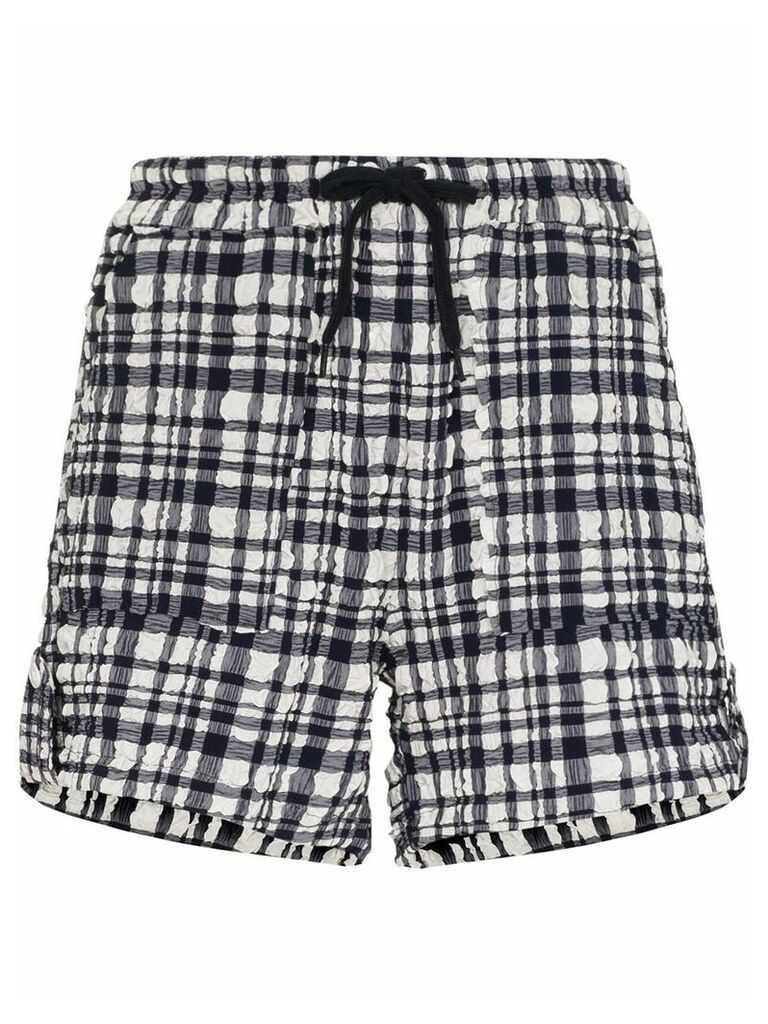 Solid & Striped gingham-print shorts - Blue
