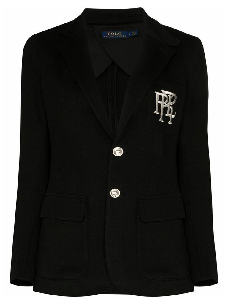 Polo Ralph Lauren embroidered single breasted blazer - Black