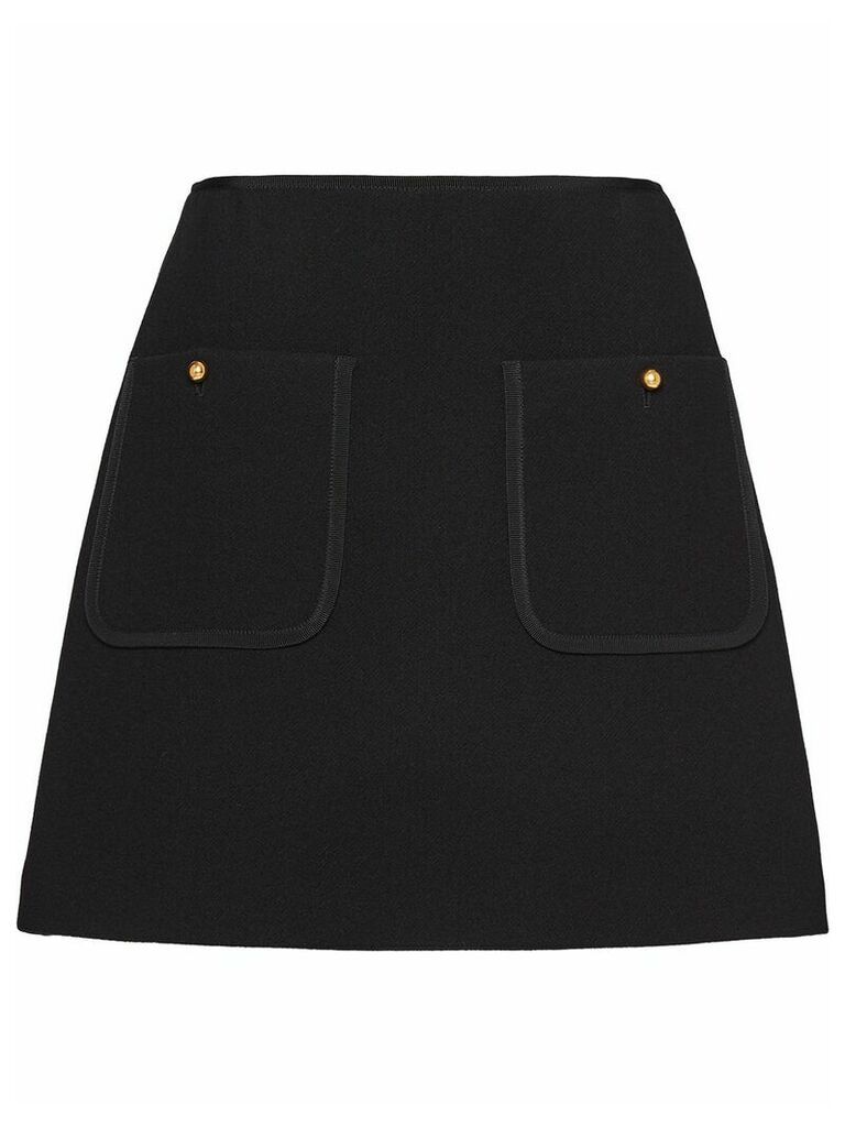 Miu Miu pocket detail high-waisted skirt - Black