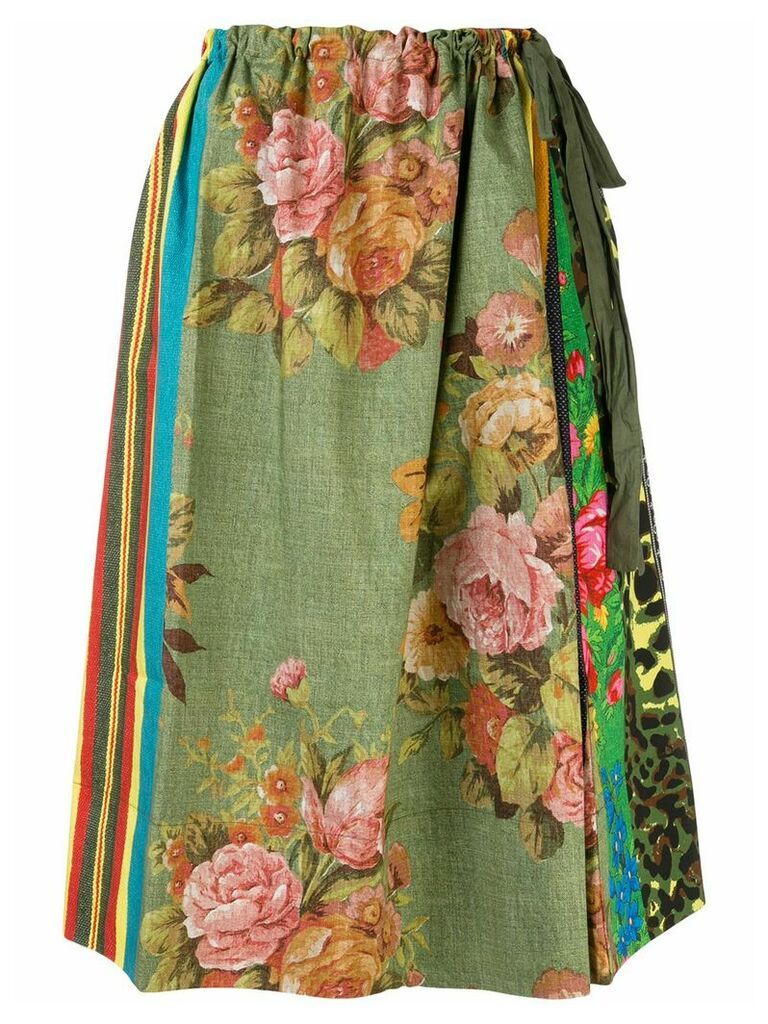 Pierre-Louis Mascia mixed print skirt - Multicolour