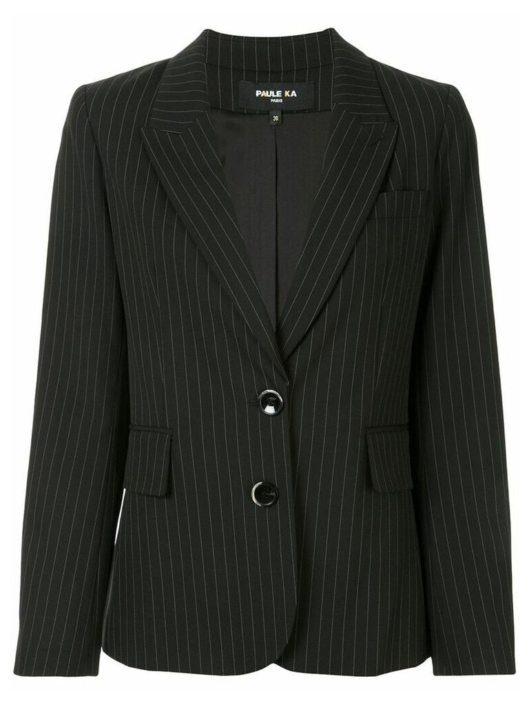 Paule Ka striped fitted blazer - Black