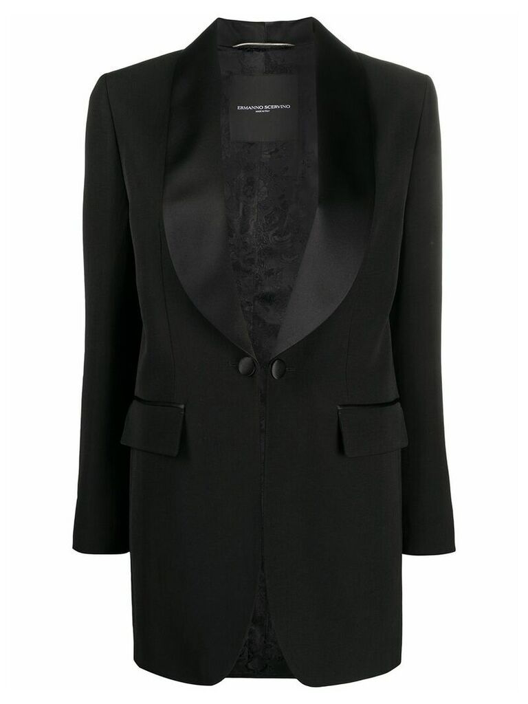 Ermanno Scervino single-breasted shawl-lapel blazer - Black