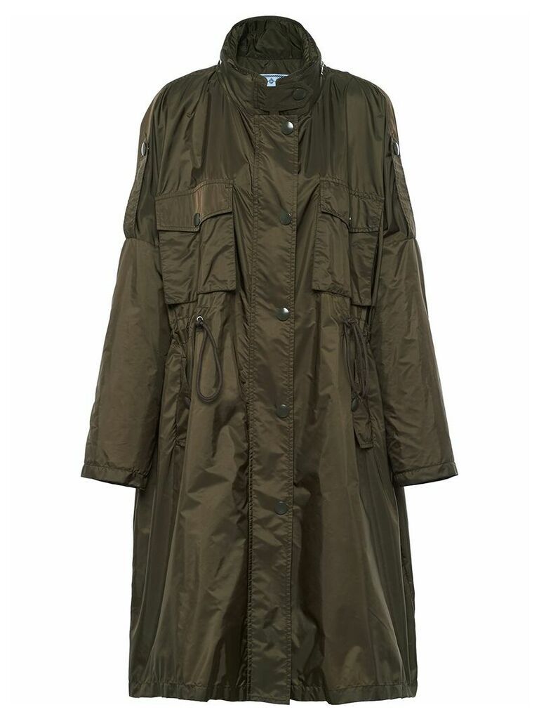 Prada drawstring waist raincoat - Green