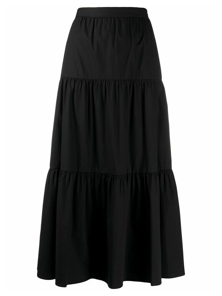 RedValentino tiered midi skirt - Black