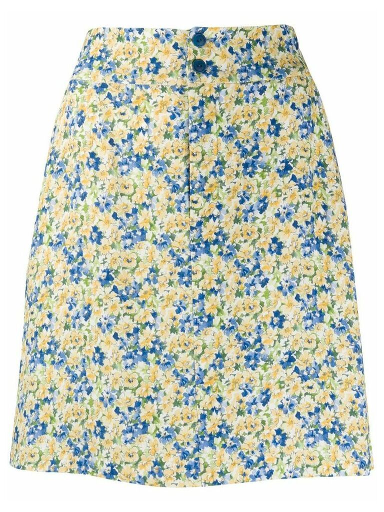 A.P.C. floral print short skirt - Yellow