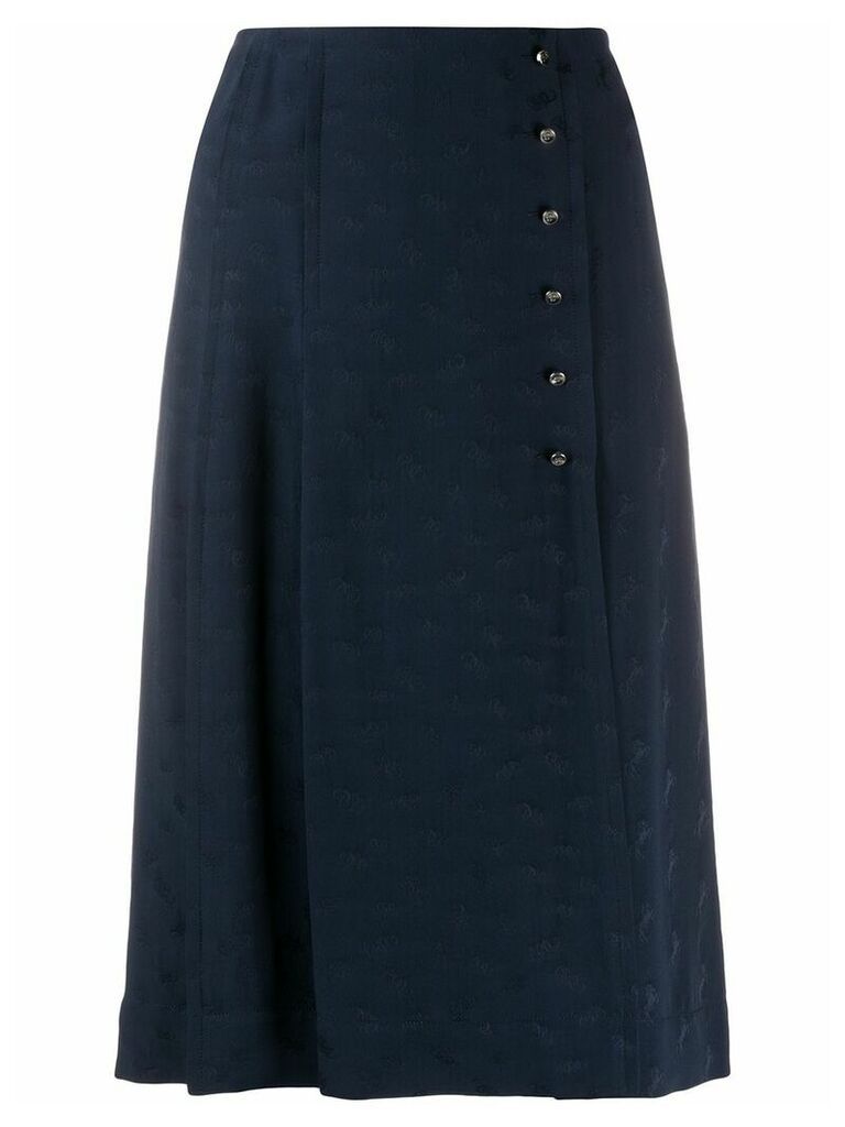 Chloé Flou jacquard kilt skirt - Blue