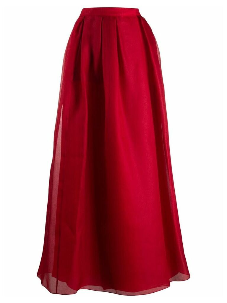 Giorgio Armani high-waisted A-line skirt - Red