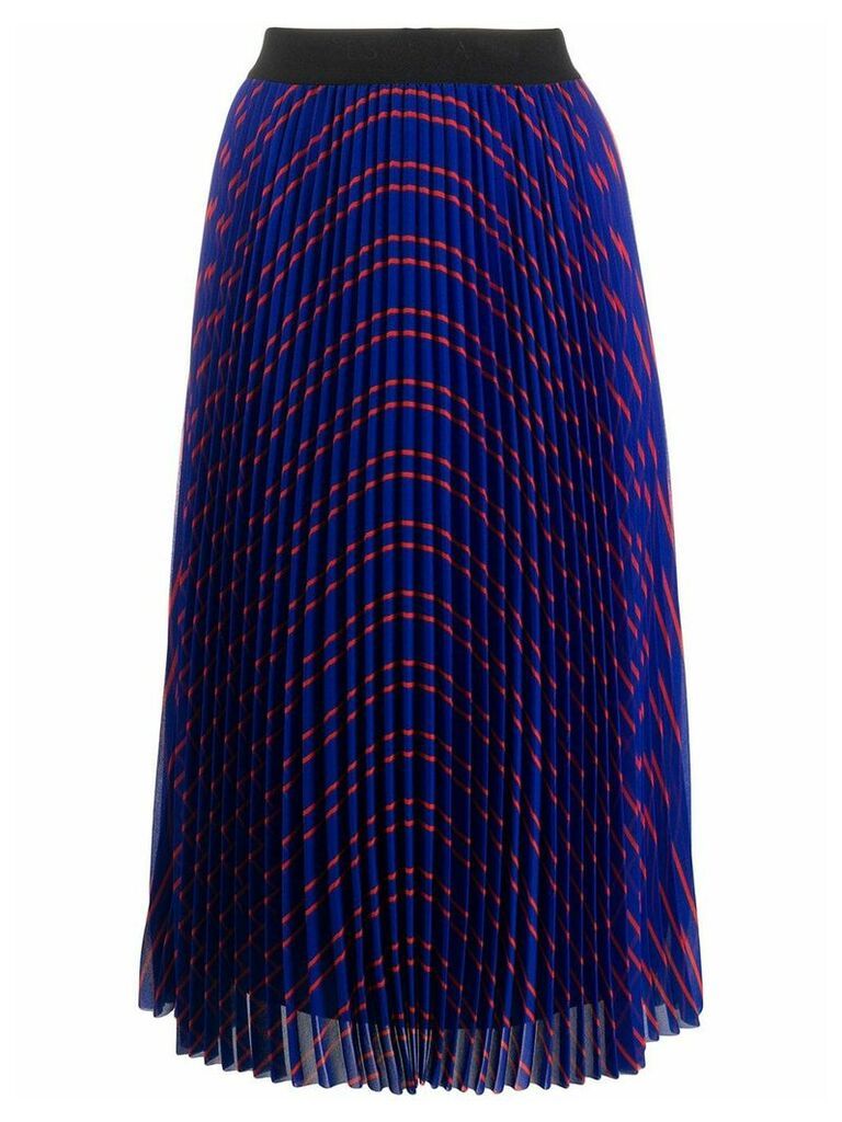 Escada Sport rings-print pleated skirt - Blue