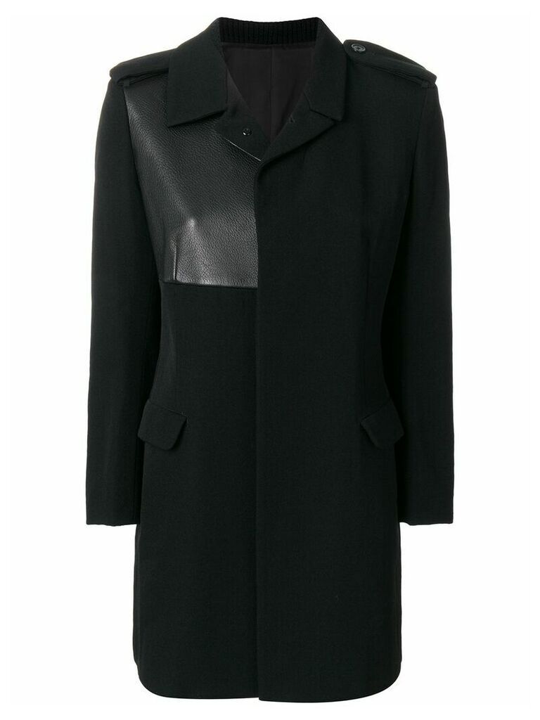 Yohji Yamamoto Pre-Owned detail midi coat - Black