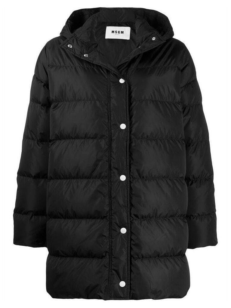 MSGM hooded padded coat - Black