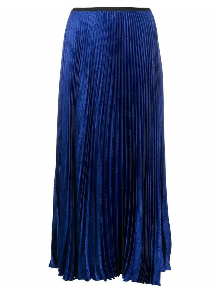 Federica Tosi Lon Pleated Jacquard skirt - Blue