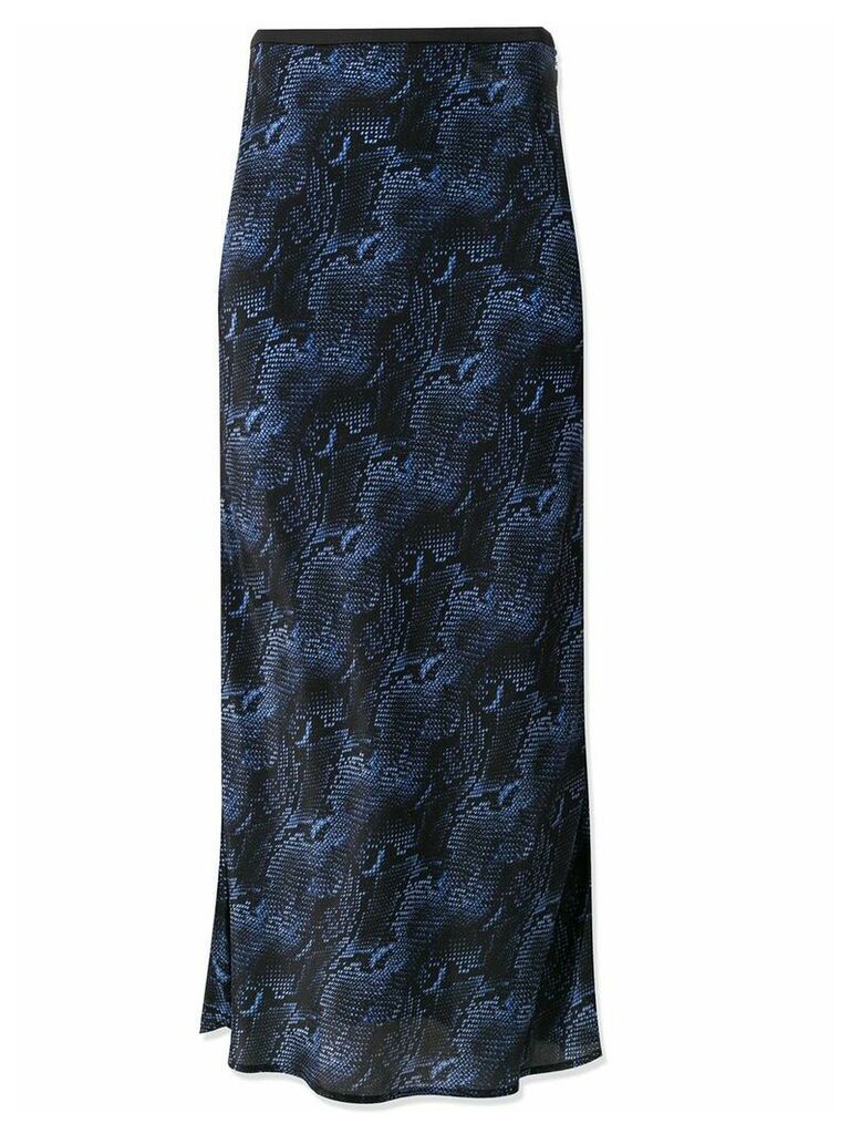 CAMILLA AND MARC Safaro snakeskin-print midi skirt - Blue