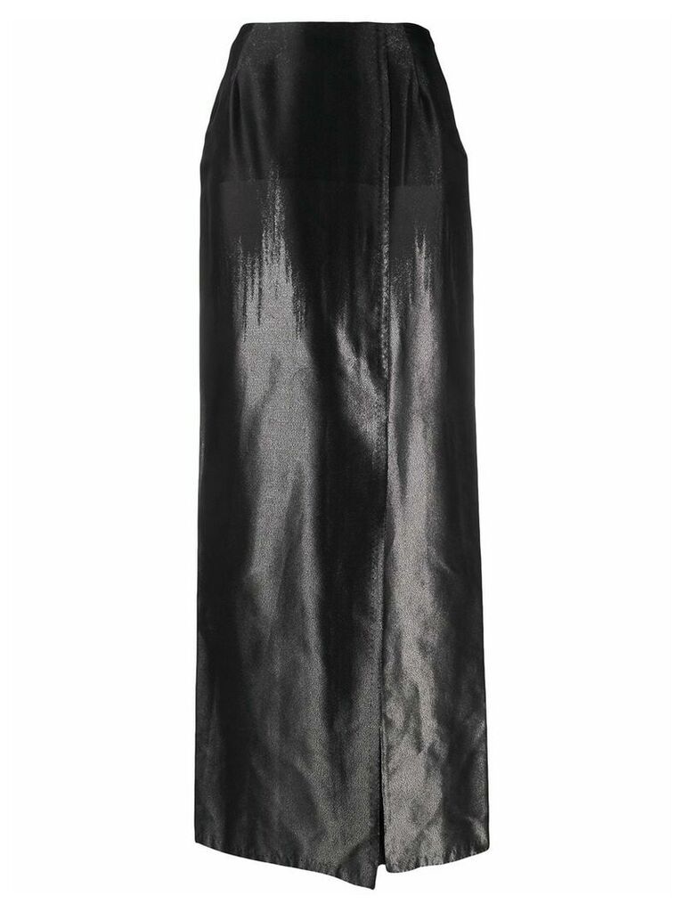 Gianfranco Ferré Pre-Owned 1990s high waisted silk skirt - Black