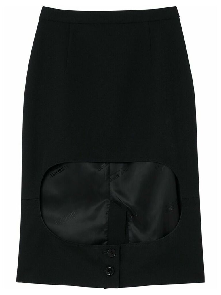 Burberry jersey step-through pencil skirt - Black