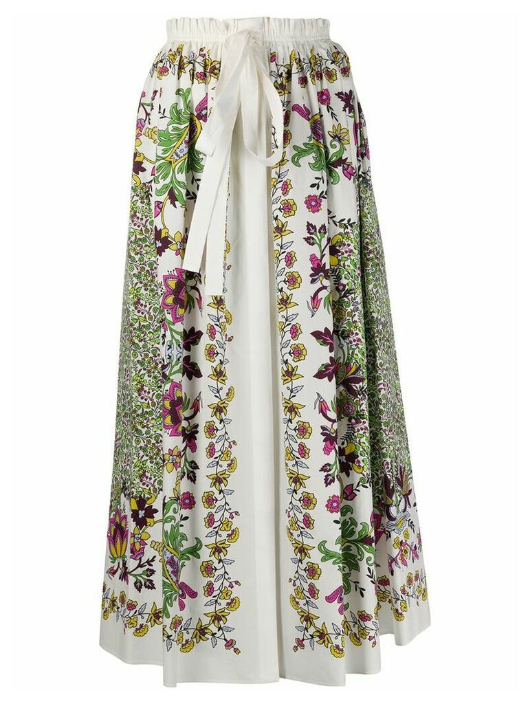 Givenchy floral print midi skirt - White