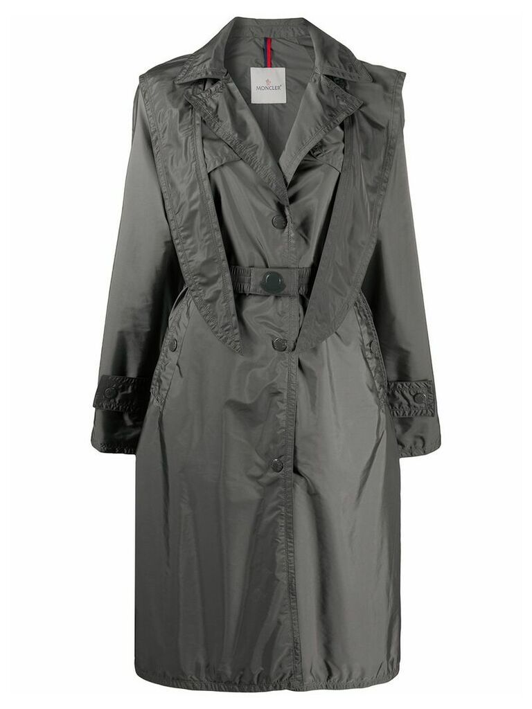 Moncler belted trench coat - Grey