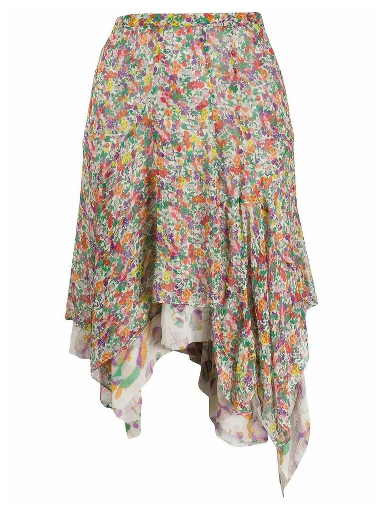 Isabel Marant Myles floral-print skirt - PURPLE