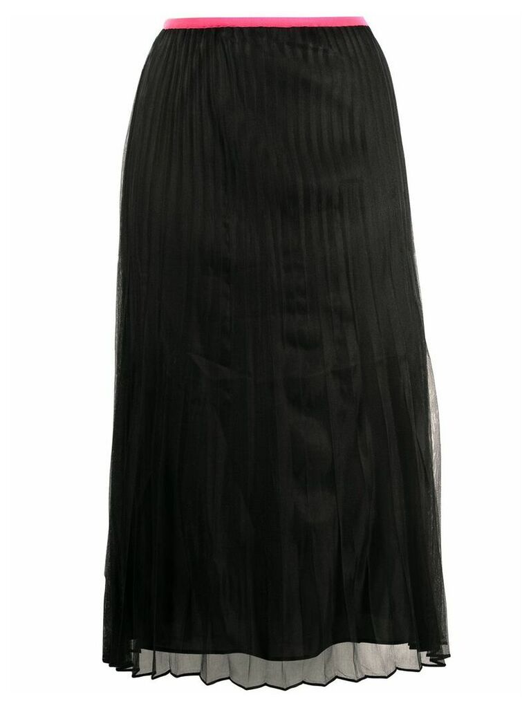 Helmut Lang pleated pull-on skirt - Black
