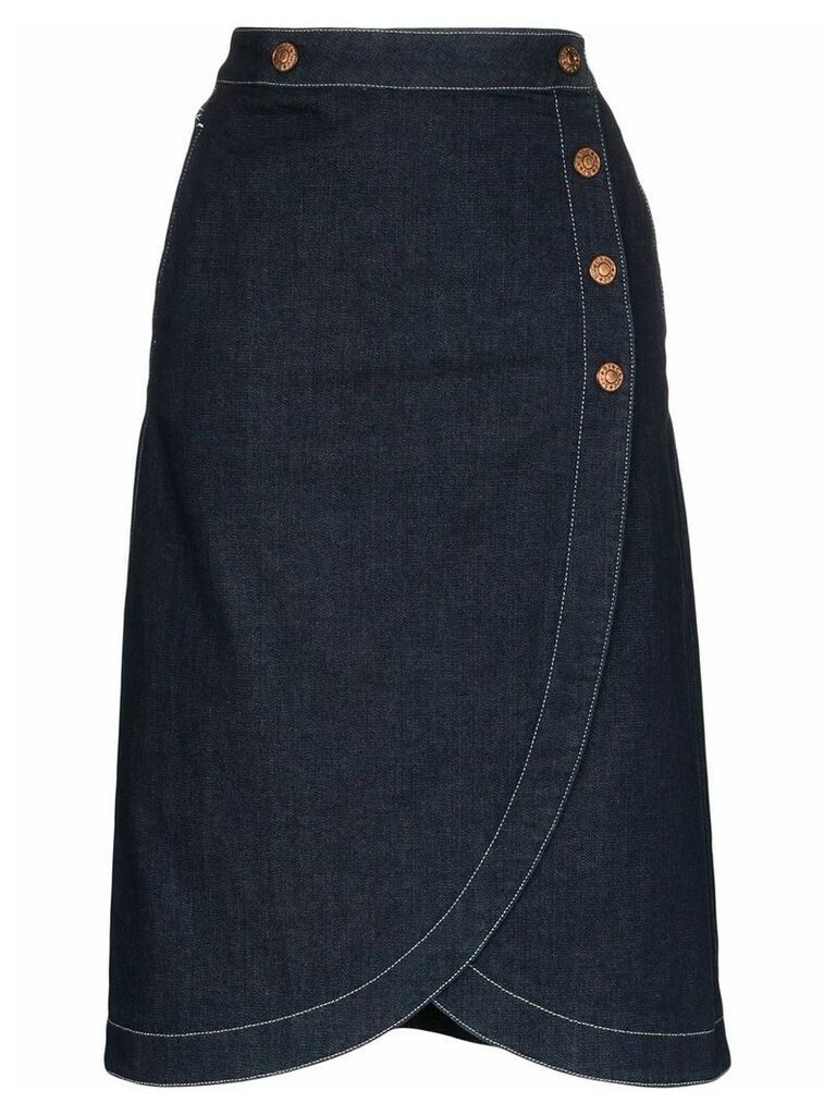 See by Chloé denim wrap skirt - Blue