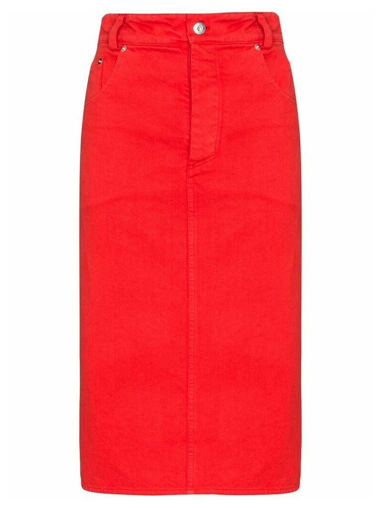 Kwaidan Editions denim pencil skirt - Red