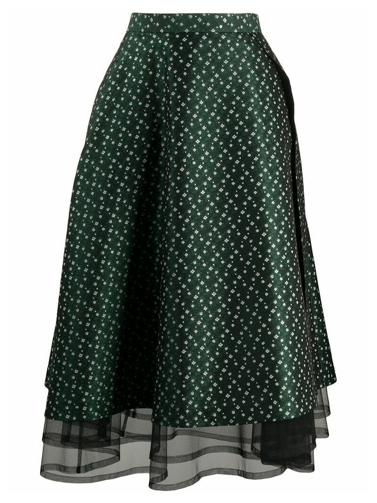 Comme Des Garçons Noir Kei Ninomiya floral embroidered full skirt -