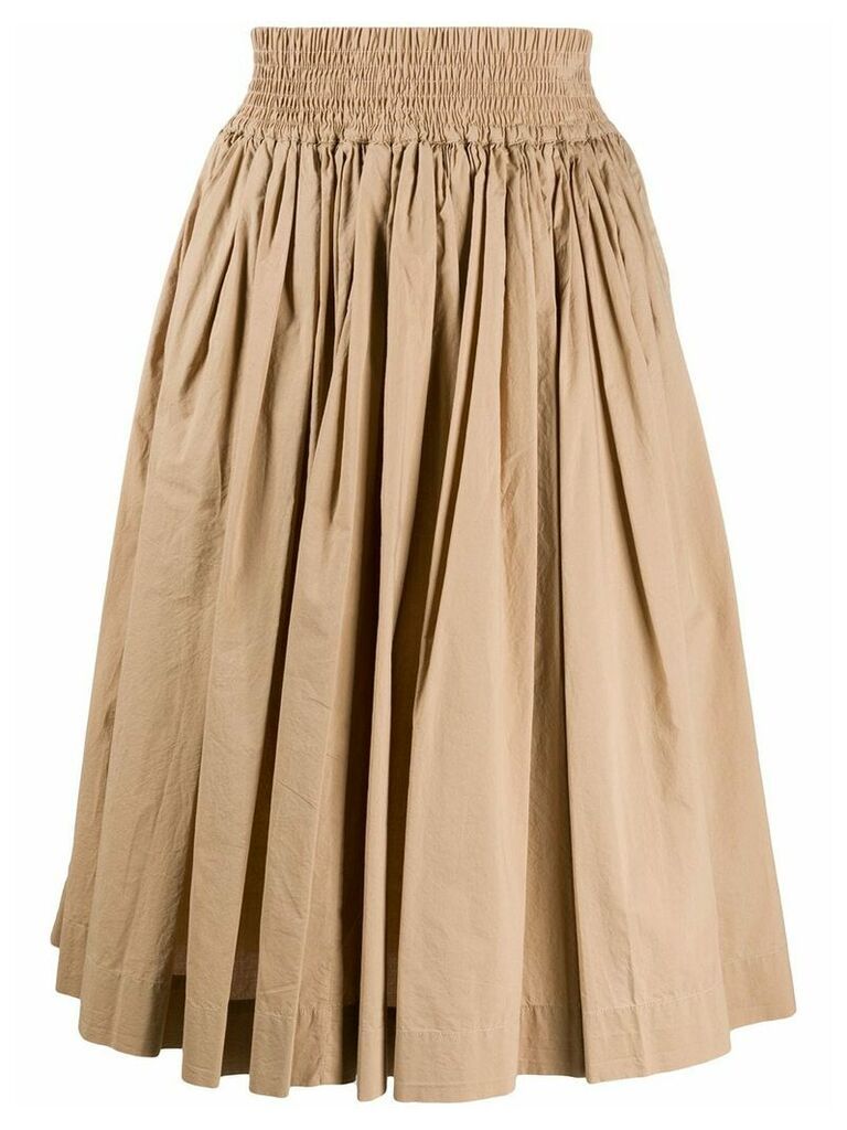 Woolrich elasticated-waist gathered skirt - NEUTRALS