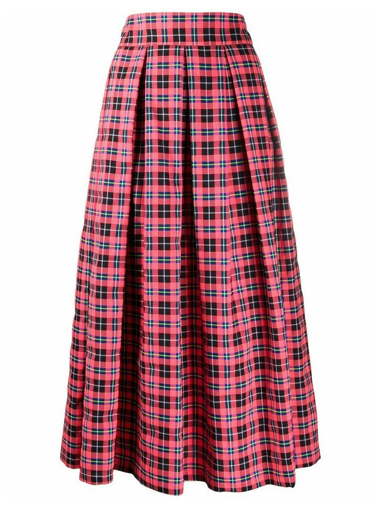 Department 5 plaid-print pleated skirt - PINK