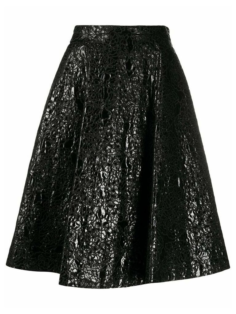 Nº21 textured flared skirt - Black